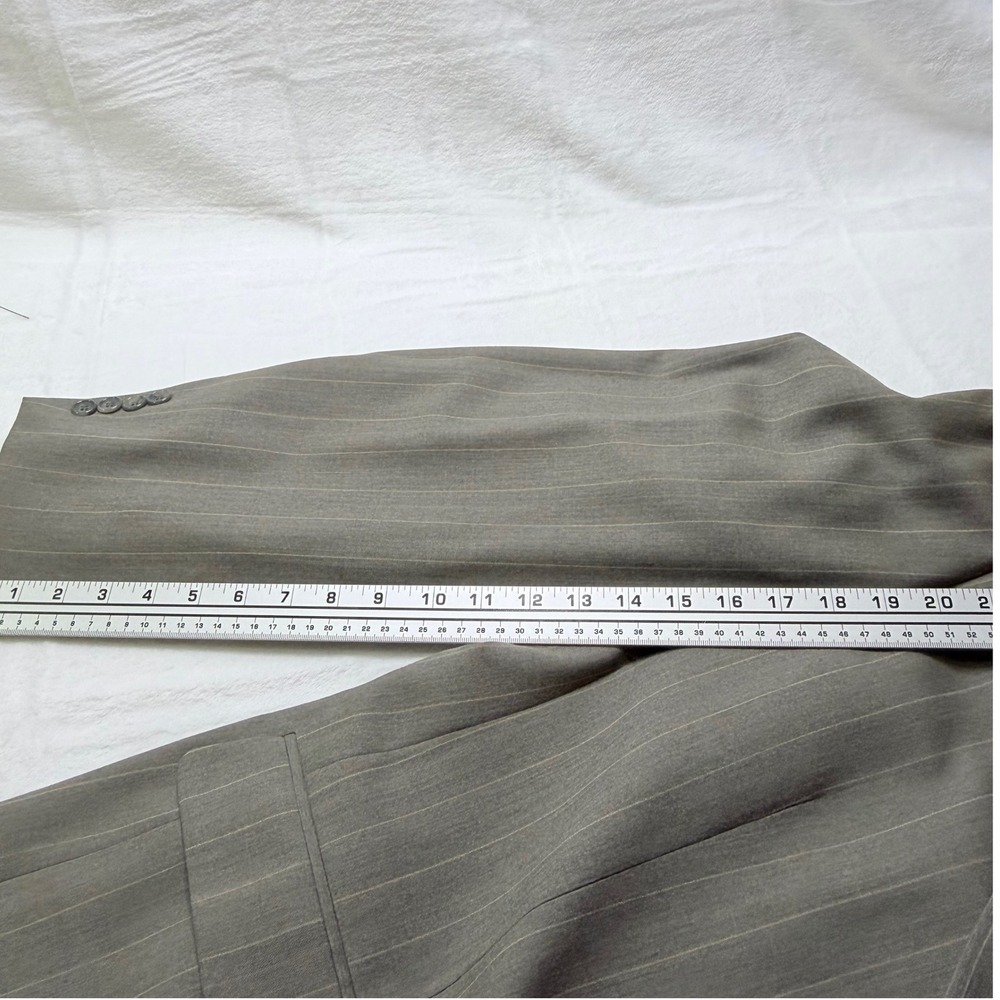 Christian Brooks Pinstripe Suit Men 44L Two-Piece Set - Picture 11 of 15